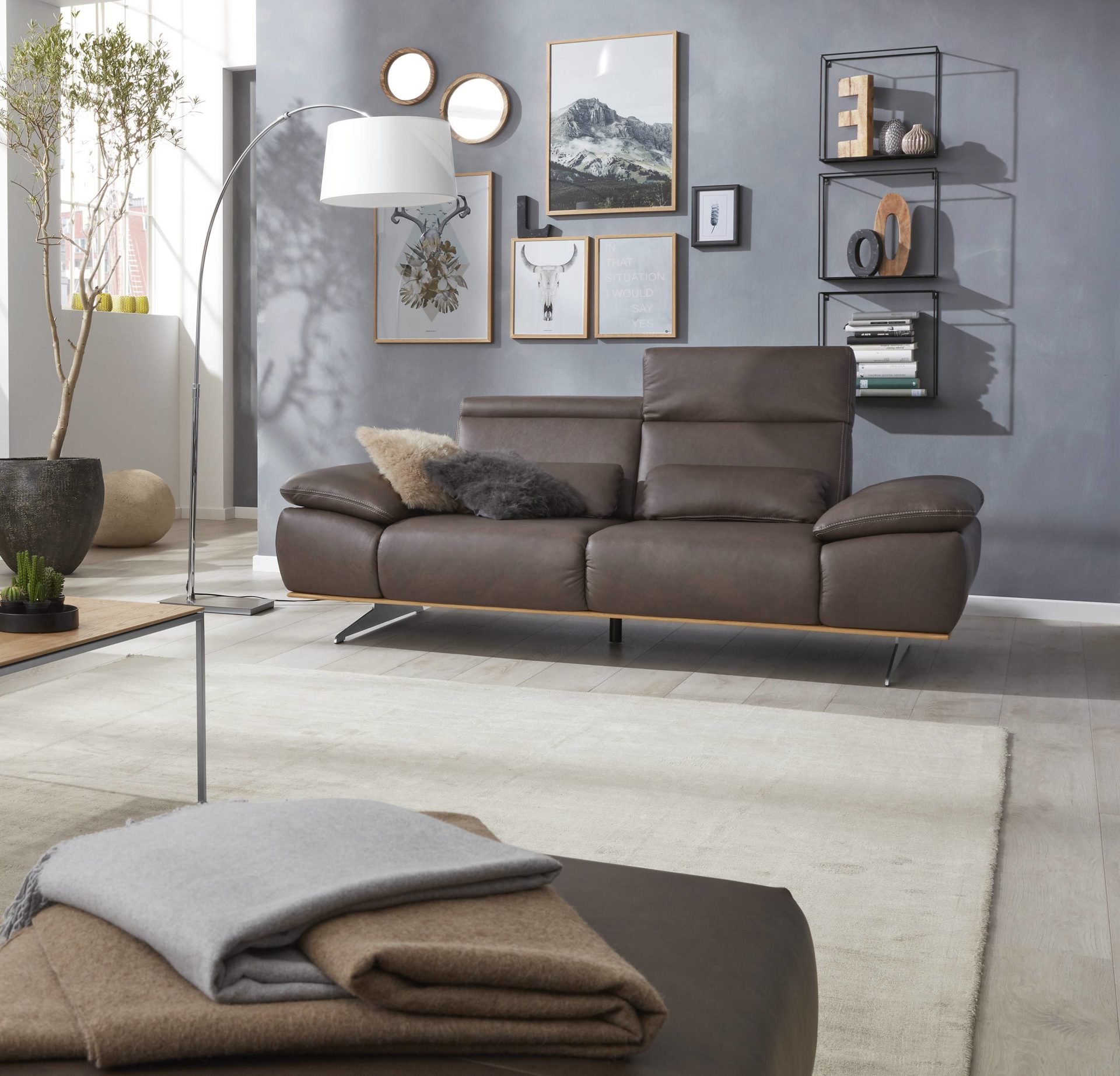 Interliving Sofa Serie 4350 2 5 Sitzer Braunes Leder Rodeo Goa Lange Ca