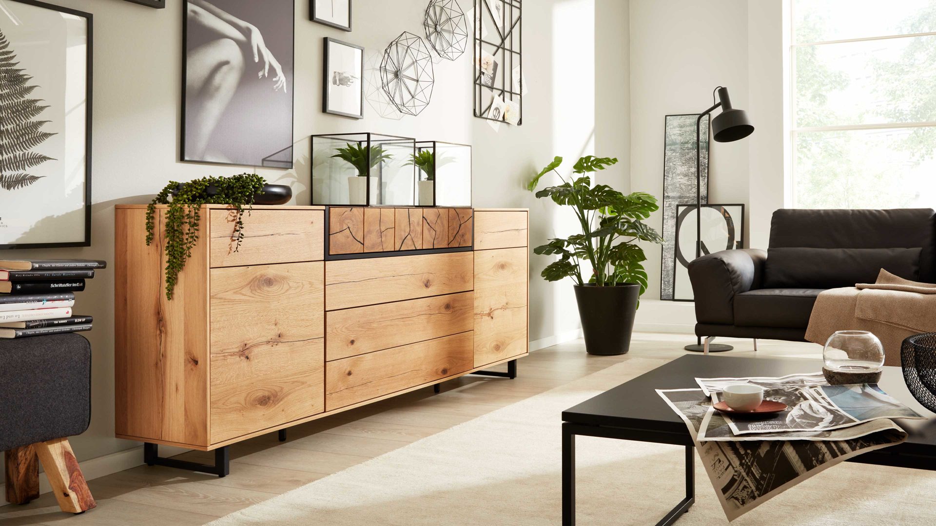 Interliving Wohnzimmer Serie 20 – Sideboard 20, Raucheiche ...