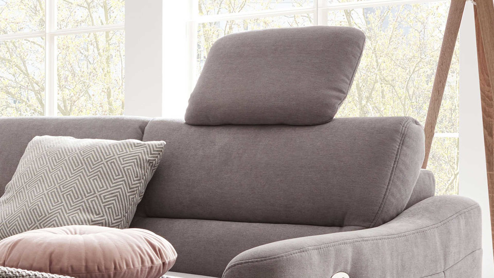 Interliving Sofa Bezug 4305 Serie CKS, Comfort-Kopfstütze silberfarbener –