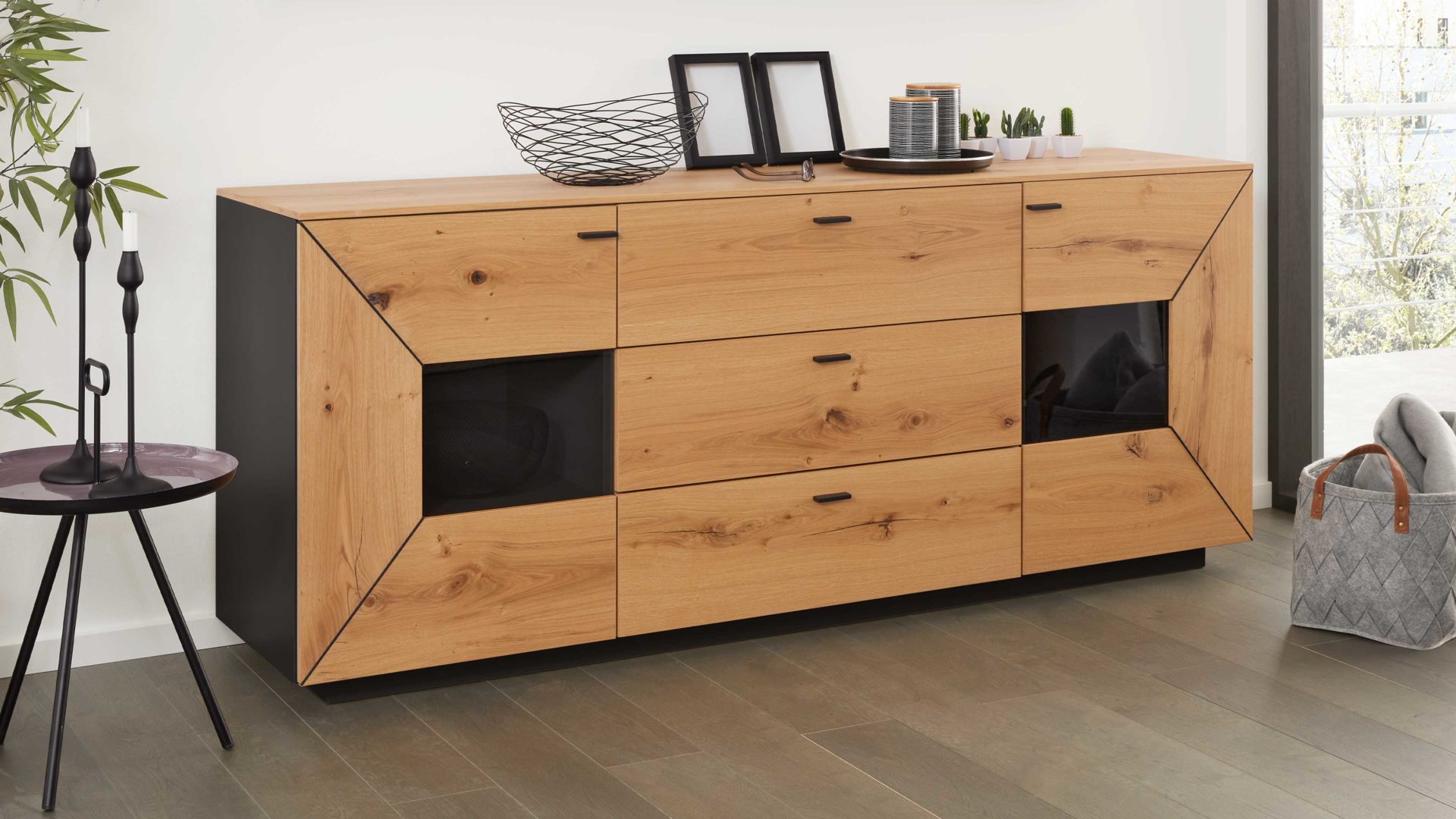 Interliving Wohnzimmer Serie 20 – Sideboard SB20, Anthrazit ...