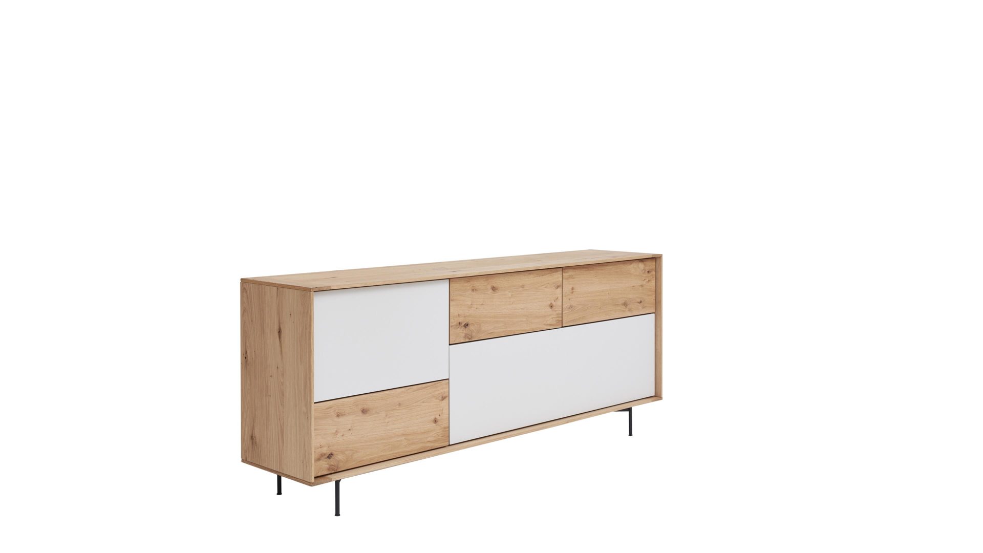 Interliving Esszimmer Serie 5602 Sideboard Helle Wildeiche Lichtgraue