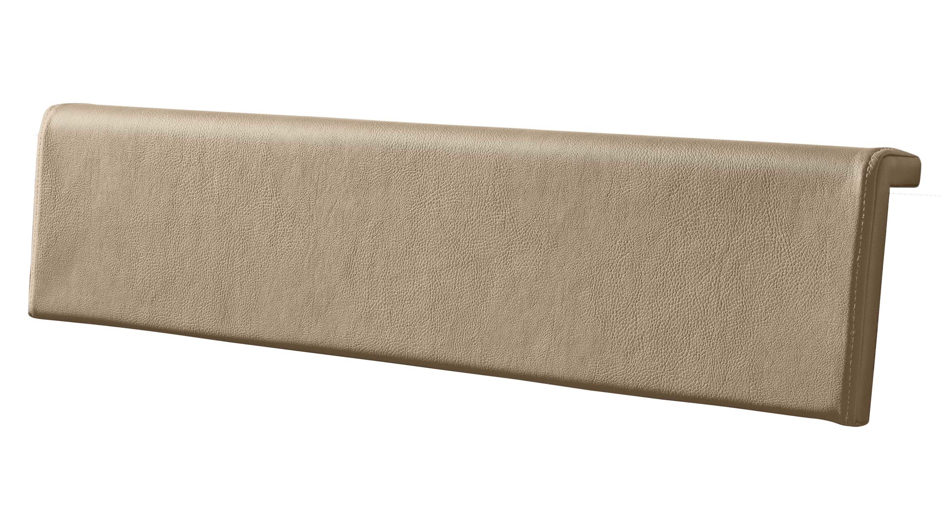 Kopfstütze Interliving aus Stoff in Beige Interliving Schlafzimmer Serie 1025 – Kopfteilpolster-Set 530550 Länge ca. 92 cm - taupefarbenes Kunstleder