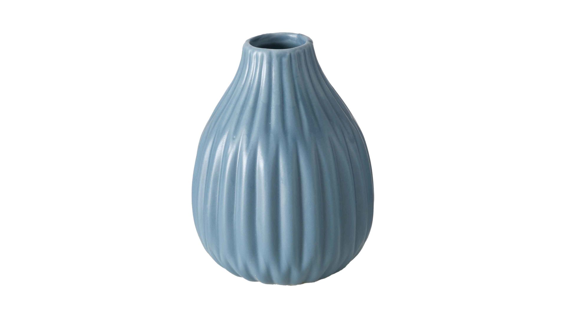 Vase Interliving BEST BUDDYS! aus Keramik in Blau Interliving BEST BUDDYS! Vase Esko mattblaues Porzellan - Höhe ca. 12 cm