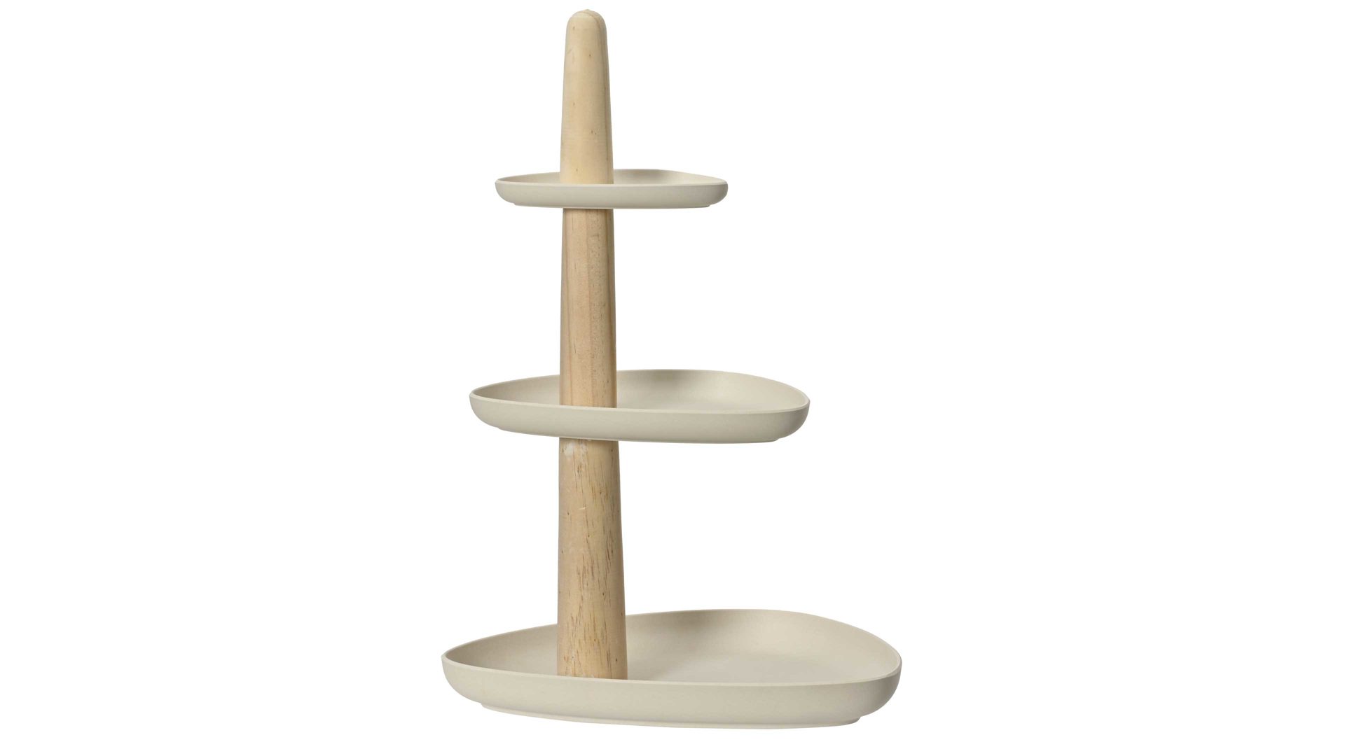 Etagere Kaemingk | il-trends aus Keramik in Beige Interliving BEST BUDDYS! Etagere elfenbeinfarbene Bambusfaser & Bambus - Höhe ca. 45 cm