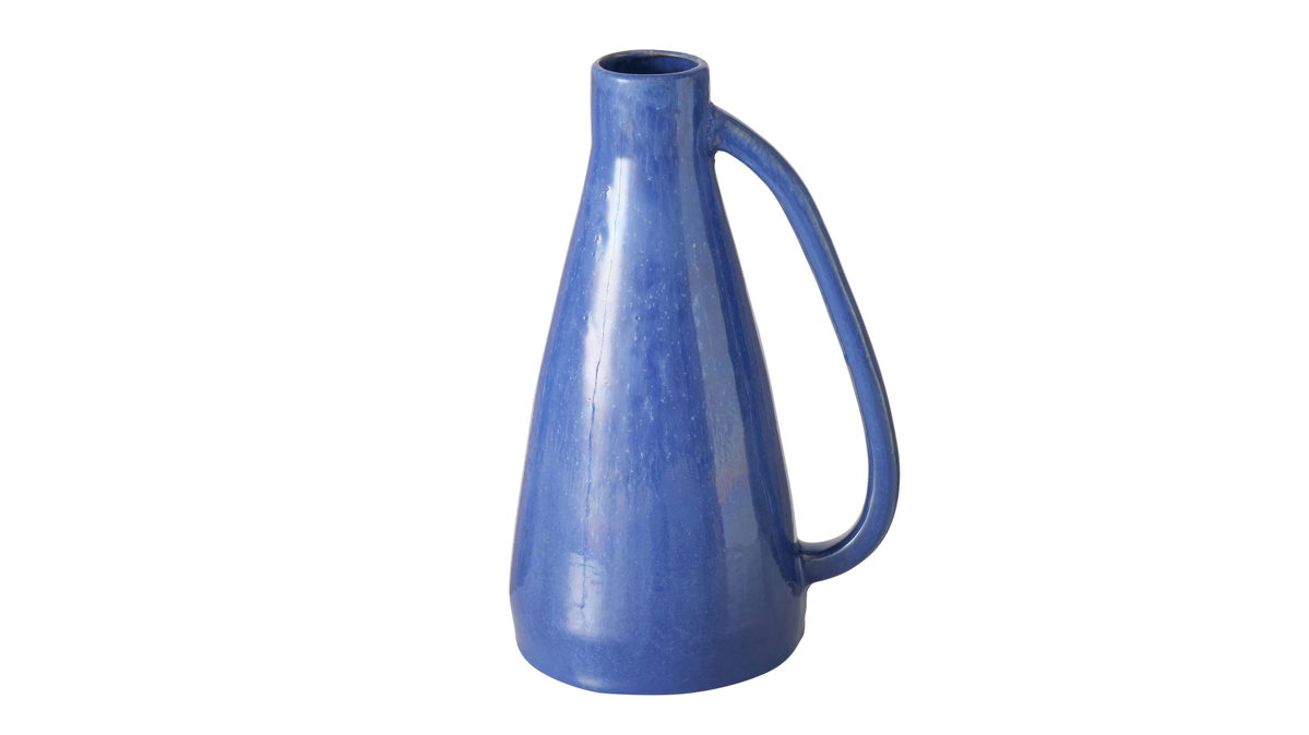 Vase Interliving BEST BUDDYS! aus Keramik in Blau Interliving BEST BUDDYS! Vase Peruya blaues Steingut - konisch, Höhe ca. 26 cm