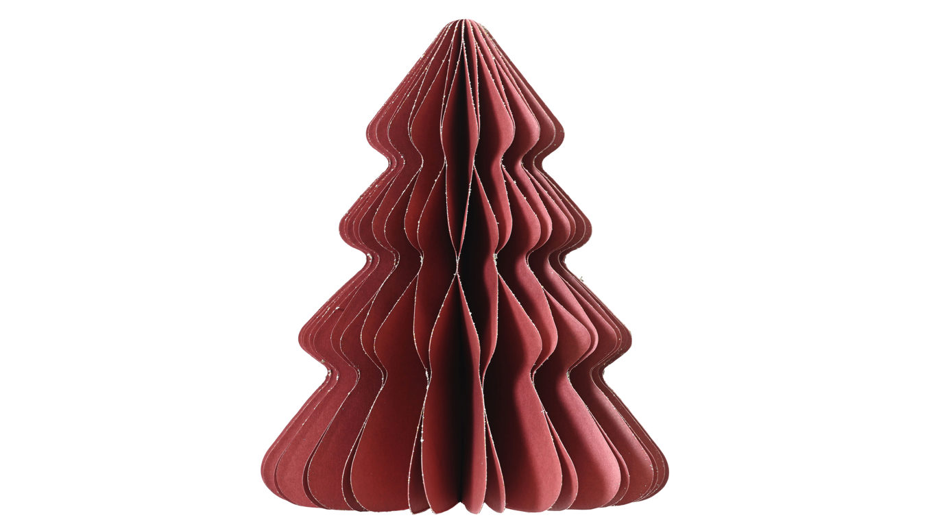 Weihnachtsdekoration Interliving BEST BUDDYS! aus Karton / Papier / Pappe in Rot Interliving BEST BUDDYS! Tannenbaum rotes Papier - Höhe ca. 90 cm